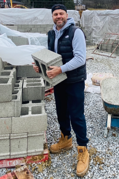 David on the job site!